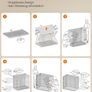 Foldable Dog Cage XXL  with 2 Doors Removable Plastic Tray  Heavy Duty Metal Wire Crate for Large Dogs Image 3