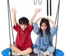 Tree Swing 40 In Saucer Swing 750lbs Weight Capacity 900D Oxford Blue