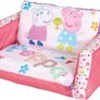 Peppa Pig Flip Out Mini 2 in 1 Kids Inflatable Sofa and Lounger, Bamboo, Rose, Dimensions : (H) 26 x (L) 68 x (P) 105 cm Image 3