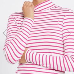 stripe polo neck