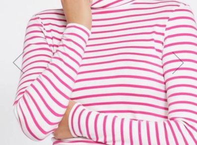 stripe polo neck