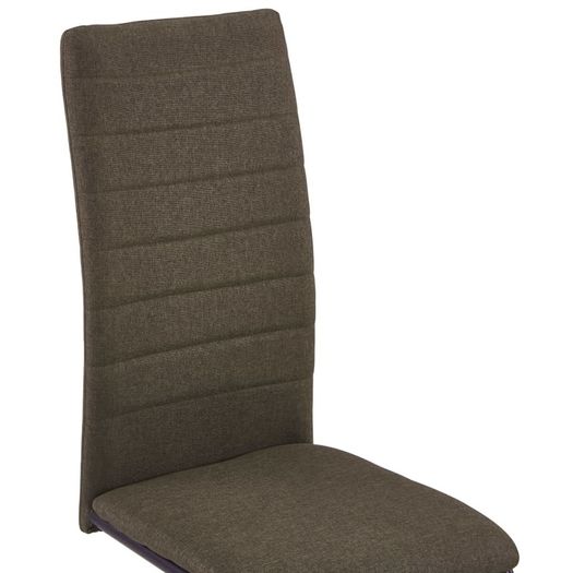 Cantilever Dining Chairs 2 pcs Brown Fabric