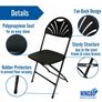 Fan Back Black Folding Chair Image 2