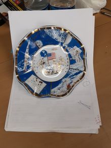 Apollo 11 glass dish