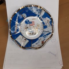 Apollo 11 glass dish