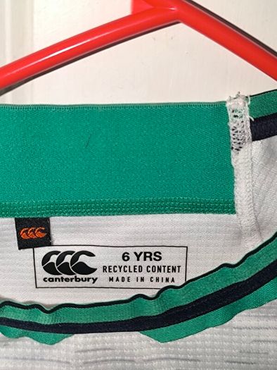 kids Irish rugby jersey age 6