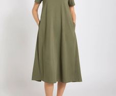 NEW Khaki T-shirt Oversized Dress: Small
