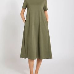 NEW Khaki T-shirt Oversized Dress: Small