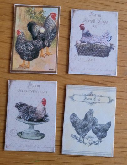 Miniature Paintings, pictures for dolls houses