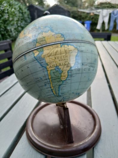 Chad Valley mid century tinplate globe