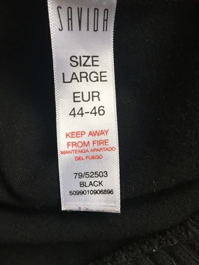 Savida Black Jersey Cardigan Size L