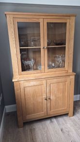 Oak and Glass Dresser