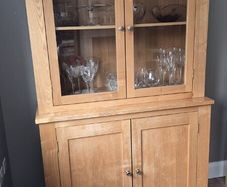 Oak and Glass Dresser