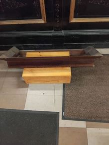 antique wood pelmet
