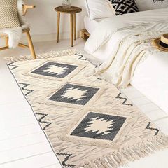 Runner Rug, Hallway Runner Machine Washable Carpet Runner with Tassel, Cotton Area Rugs Carpet Runner Non Slip (MULTIPLE SIZES)