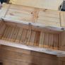wooden bench with storage Image 2