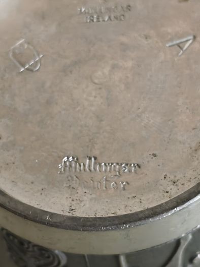 SET OF 2  Vintage Mullingar pewter CUPS 9 CM TALL,