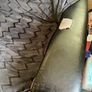 Two Black Leather 2-Seater Couches Image 2