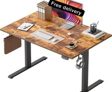 Height-Adjustable Electric Desk, 120x80 cm Sit-Stand Office Desk