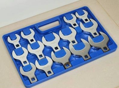 14 Piece Jumbo Crow Foot Spanner Wrench set