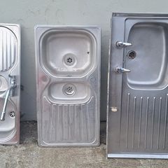 3x used, single draining board Sinks 20e each