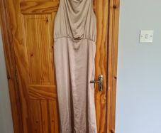 Gold wedding guest occasion dress