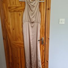 Gold wedding guest occasion dress