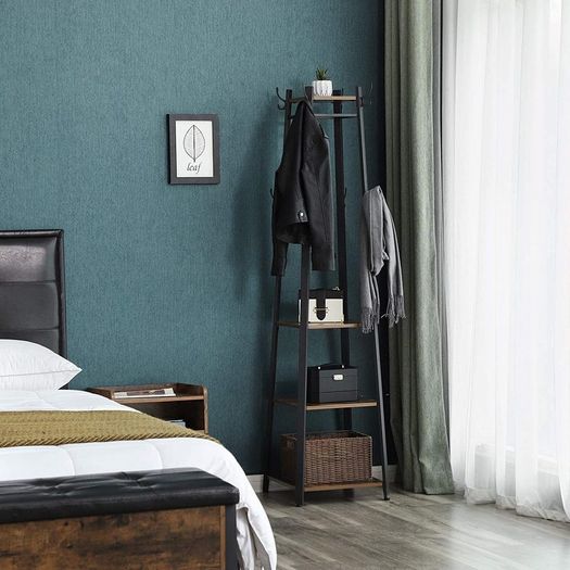 Coat Stand Coat Rack with 3 Shelves Hooks - Free Delivery Nationwide