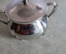 Vintage International silver silver plated  sugar bowl.