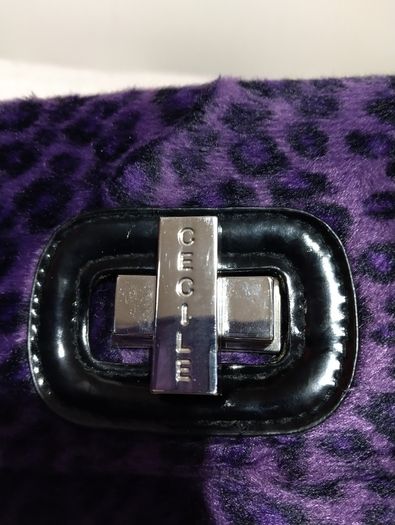 Beautiful Purple Velvet Clutch Bag, NEW