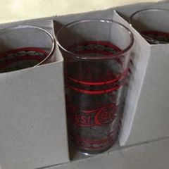 Pepsi Cola Set of 6 Glasses 70's