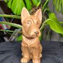 Sylvac Vintage Ceramic Terrier Dog Figurine Brown Glossy Collectible Decor Image 2