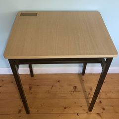 Sleek Compact Desk | Wooden Top with Sturdy Metal Frame