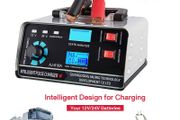 Large Power 400W Battery Charger 12V/24V Car Battery Charger Trickle Smart Pulse Repair for Car SUV Truck Boat