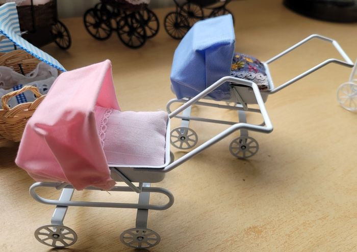 Prams for dolls houses nursery