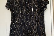 Black &amp; gold top from Saint Maine
