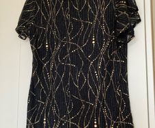 Black & gold top from Saint Maine