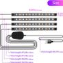 Interior Car Lights, Upgraded with controller and APP, Waterproof Multi DIY Color Music Under Dash Car Lighting kits, Sync with Music, 4pcs 48 LED Interior Lights with 5V USB Port Image 3