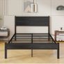 Double Bed Frame with Wooden Headboard Image 5
