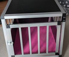 Robust Aluminium  Wood Car Dog Crate 68x54x50cm