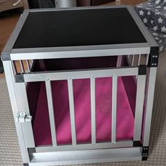 Robust Aluminium  Wood Car Dog Crate 68x54x50cm