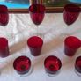 Antique 10 Piece Ruby Red Glasses Collection Image 4
