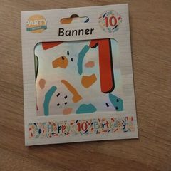 Bnwt happy 10 birthday banner