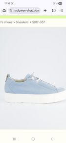 Paul Green Leather Sneakers - Light Blue - UK 6 - BNWT RRP 199