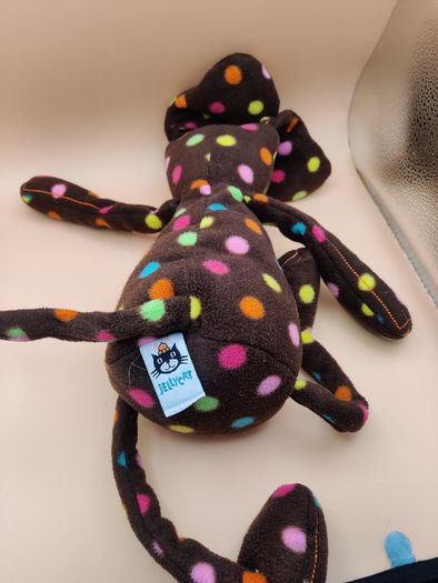 Jellycat Les Animals Le Dog Polka Dot Brown Rare & Retired Unusual Jellycat