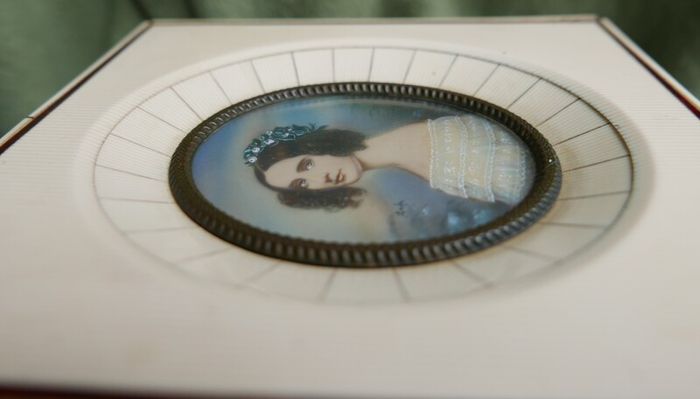 Antique Original Miniature Portrait Painting Old Frame Signed