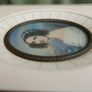 Antique Original Miniature Portrait Painting Old Frame Signed Image 5
