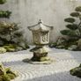 Japanese-style concrete garden lantern ornament,  Pagoda Image 2