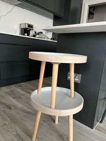 Round Side Table Set of 2 Small Bed side table
