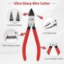 6-Piece Professional Tool Kit with Toolbox - 8" & 10" Slip Joint Pliers Set, 6" Wire Cutters, 5" Needle Nose Pliers, 2 Magnetic Screwdrivers, Storage Case for Garage, Crafts, Home Repairs Image 6
